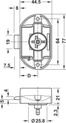 Hafele Basmalı İspanyolet Kilit 25mm, Nikel Renk