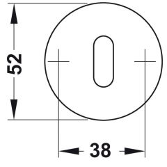 Hafele Yuvarlak Oda Kapı Kolu Rozeti, Mat Siyah Renk