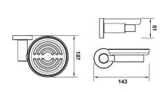 Hafele OZO Sabunluk Duvara Monte Titanyum