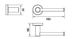 Hafele OZO İki Tuvalet Kağıtlığı Titanyum