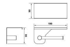 Hafele OZO Etajerli Tuvalet Kağıtlığı Titanyum