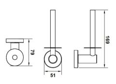 Hafele OZO Yedek Tuvalet Kağıtlığı Titanyum