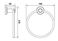 Hafele OZO Halka Havluluk Titanyum