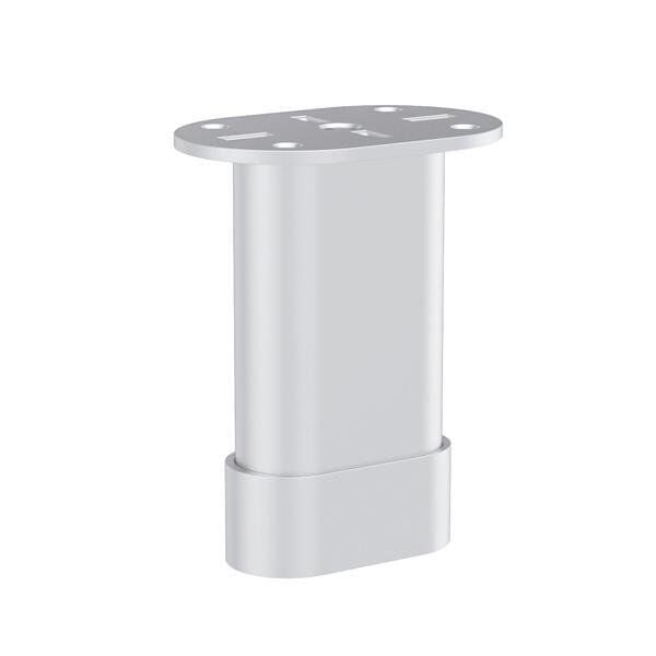 Hafele Menton Oval Mobilya Ayağı 25x100mm, Mat  Krom Renk