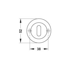 Hafele Yuvarlak Wc Kapı Kolu Rozeti 52mm, Antik Bronz Renk