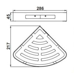 Hafele PRISMA Köşe Süngerlik Parlak Krom