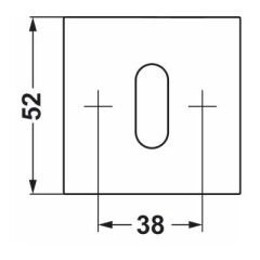 Hafele Rozet (Barelli) Kare Köşeli Parlak Altın