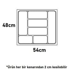 Hafele Smart Çatal Kaşıklık Gümüş Renk, 54x48cm