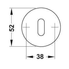 Hafele Yuvarlak Wc Kapı Kolu Rozeti, Antik Bronz Renk