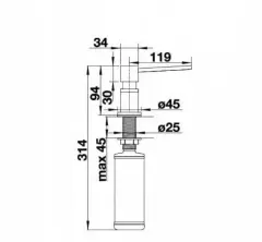 Blanco LATO Sıvı Sabunluk / Pvd Steel