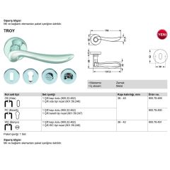 Hafele Kapı Kolu Seti Troy Barelli Parlak Krom