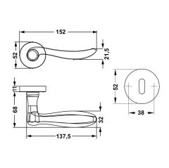 Hafele Kapı Kolu Seti Troy Barelli Parlak Krom