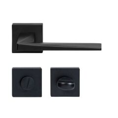 Hafele Kapı Kolu Seti Flood WC Mat Siyah