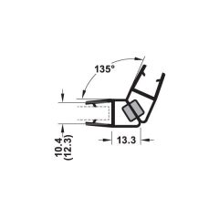 Hafele Mıknatıslı Cam Kapı Fitili 135 Derece 8-10/2500mm