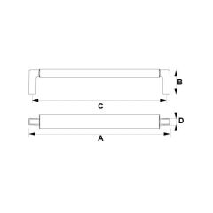 Hafele Mobilya Kulpu Marco 160mm Antrasit