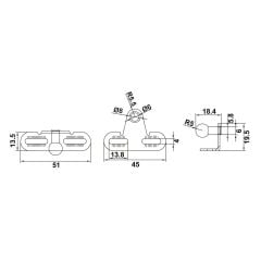 Hafele RUNA DROP 100N, Antrasit Gazlı Piston