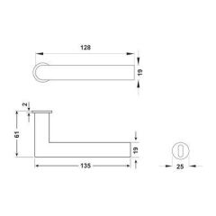 Hafele Kapı Kolu Seti Mini Werner Barelli Mat Paslanmaz Çelik