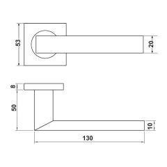 Hafele Kapı Kolu Seti Profit Barelli Antik Bronz Renk