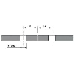 Hafele Cam Tutucu Cam-Cam 180 Derece Grafit Siyah Renk