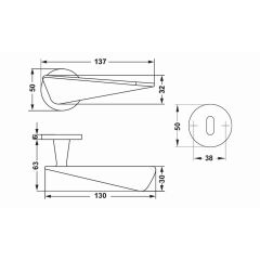 Hafele Kapı Kolu Seti Crown Oda Mat Nikel