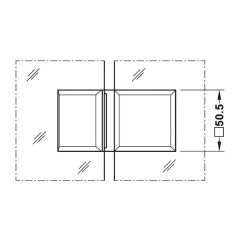 Hafele Cam Tutucu Cam-Cam 135 Derece Grafit Siyah Renk