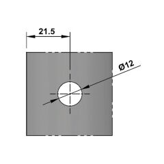 Hafele Cam Tutucu Duvar-Cam 90 Derece Grafit Siyah Renk
