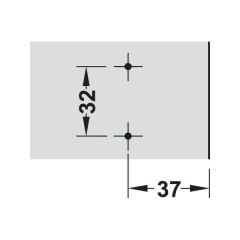 Hafele Metalla 50 H Taban, Sürerek Vidalı 0mm