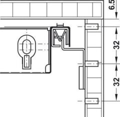 Hafele MATRIX RUNNER OC P10 Bilyalı Çekmece Rayı Tek Açılım