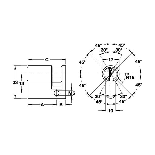 Hafele Yarım Barel 50,5x10mm Mat Nikel Renk