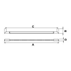 Hafele Profil Kulp Pose 320mm Mat Siyah