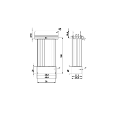 Hafele Köşeli Mobilya Ayağı 150mm, Mat Krom Renk