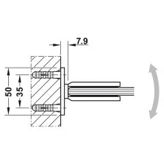 Hafele Duş Menteşesi Duvar-Cam 90 Derece Grafit Siyah Renk