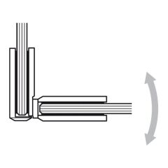 Hafele Duş Menteşesi Cam-Cam 90 Derece Grafit Siyah Renk