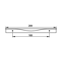 Hafele Profil Kulp Cone  160mm Paslanmaz Çelik