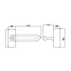 Hafele Sdg04 Kapı Güvenlik Mandalı, Parlak Krom Renk