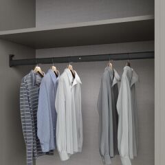 Hafele DRESS LINE Işıklı Askı Borusu Pilli 500-590mm Siyah