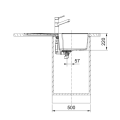 Franke Granit Eviye Tek Gözlü Damlalıksız Bx Maris Mrg 210/110-72 Fragranite Stone Grey