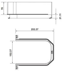 Hafele U-MAX II Çekmece İçi Sifon Boşluğu Kapağı Antrasit