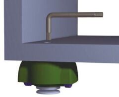 Hafele Rolly Frensiz Tekerlekli Baza Ayağı, Siyah Renk