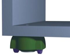 Hafele Rolly Frensiz Tekerlekli Baza Ayağı, Siyah Renk