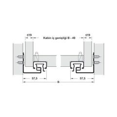 Hafele Pow, Tam Açılım Yavaşlatıcılı Gizli Ray 400mm