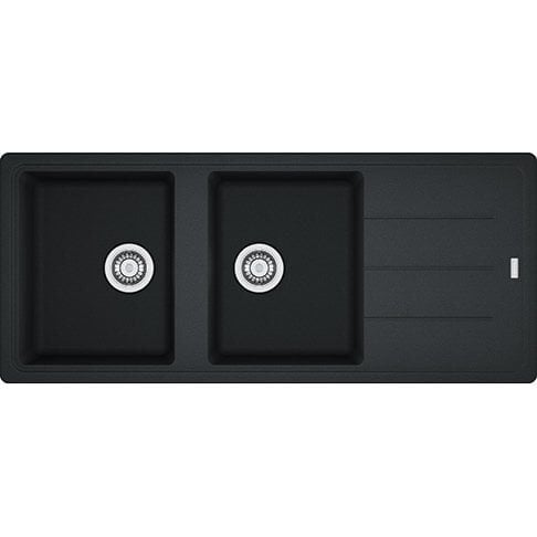 Franke Granit Eviye 2 Gözlü Damlalıklı BFG 621 Nero