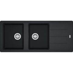 Franke Granit Eviye 2 Gözlü Damlalıklı BFG 621 Nero