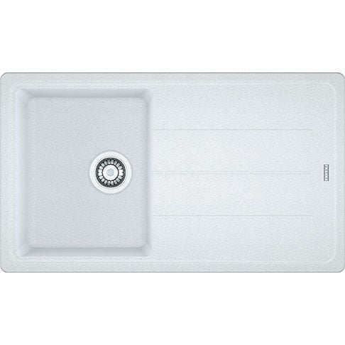 Franke Granit Eviye Tek Gözlü Damlalıklı Basis BFG 611-86 Bianco