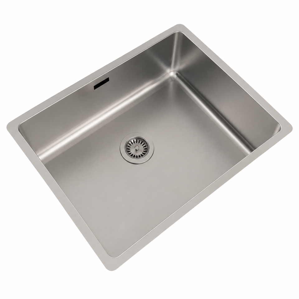 Paslanmaz Çelik Mutfak Eviyesi. 0.80 mm – Sifonlu – 40×50 CM