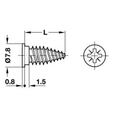Hafele Variante Hc Petek Panel Vidası 5/14mm (100 Adet), Galvaniz