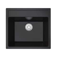 Vantole Granit Eviye Tek Hazneli Siyah