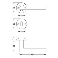 Hafele Rozet WC pas.çel parlak (Ürün Sadece Rozettir)
