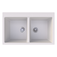 Vantole Granit Eviye Çift Hazneli Beyaz