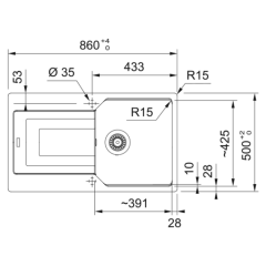 Franke Granit Eviye Tek Gözlü Damlalıklı UBG 611-86 Sahara